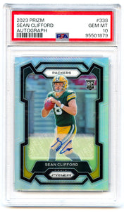 Sean Clifford RC 2023 Panini Prizm Rookie Auto #338 PSA 10