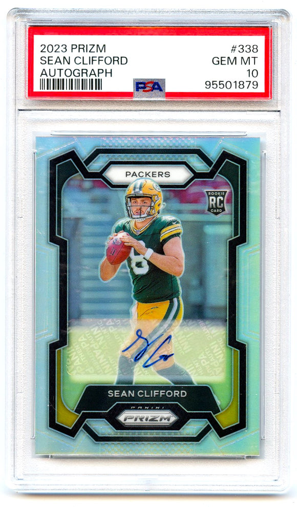 Sean Clifford RC 2023 Panini Prizm Rookie Auto #338 PSA 10