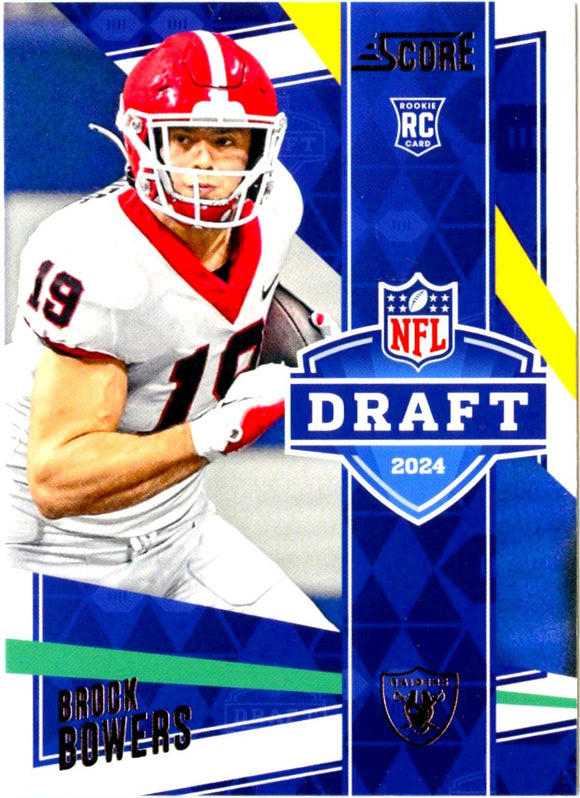 Brock Bowers RC 2024 Panini Score NFL Draft Rookie #17