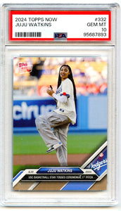 Juju Watkins RC 2024 Topps Now Rookie First Pitch #332 PSA 10