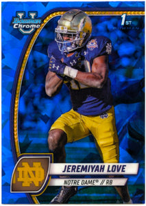 Jeremiyah Love RC 2024 Bowman University Sapphire Rookie #100