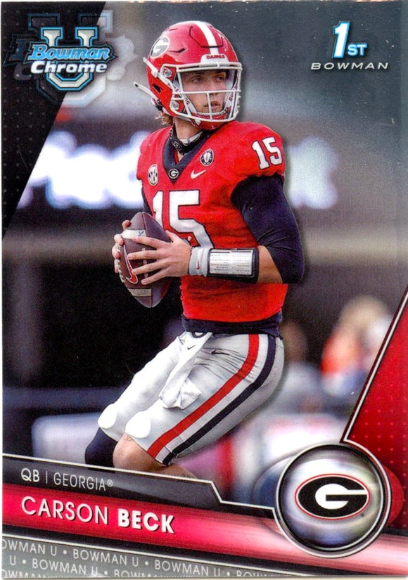 Carson Beck RC 2023 Bowman University Chrome Rookie #44