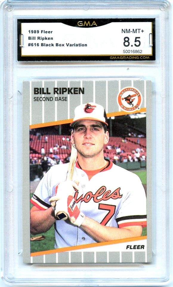 Bill Ripken 1989 Fleer Black Box Variation #616 GMA 8.5