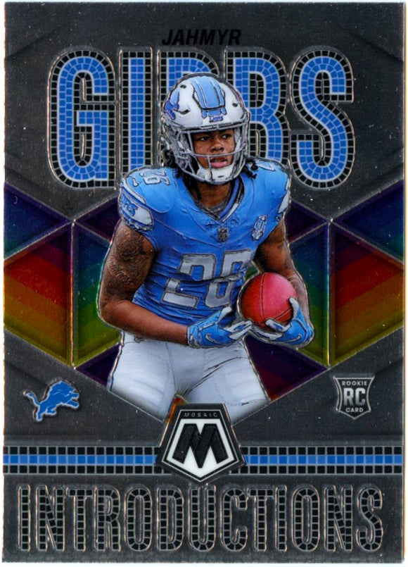 Jahmyr Gibbs RC 2023 Panini Mosaic Introductions Rookie