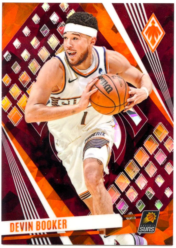 Devin Booker 2023-24 Panini Phoenix Orange Cracked Ice SP 144/275