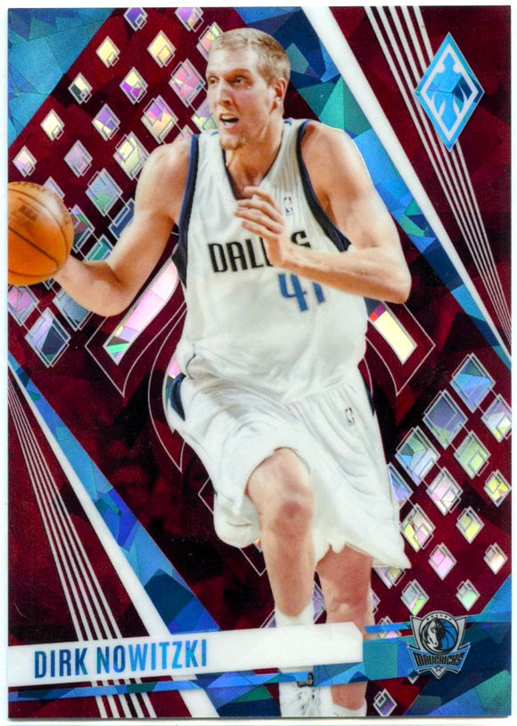 Dirk Nowitzki 2023-24 Panini Phoenix Maroon Cracked Ice SP 124/275