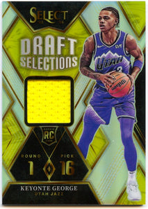 Keyonte George RC 2023-24 Panini Select Silver Draft Selections Rookie Patch