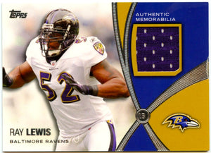 Ray Lewis 2012 Topps Prolific Playmakers Jersey Patch