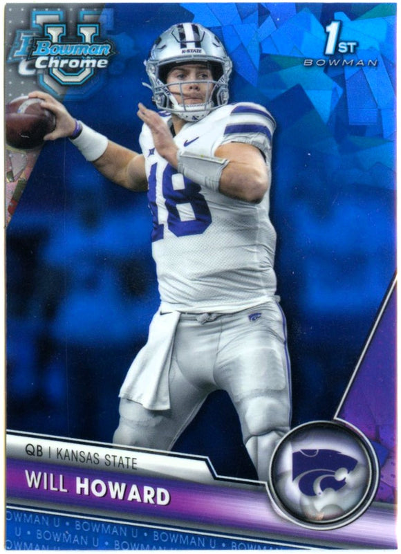 Will Howard RC 2023 1st Bowman University Sapphire Rookie #93