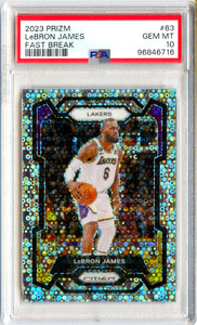 Lebron James 2023-24 Panini Prizm Fast Break Disco #63 PSA 10