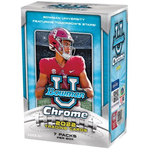 2022 Bowman Chrome University Football Blaster Box